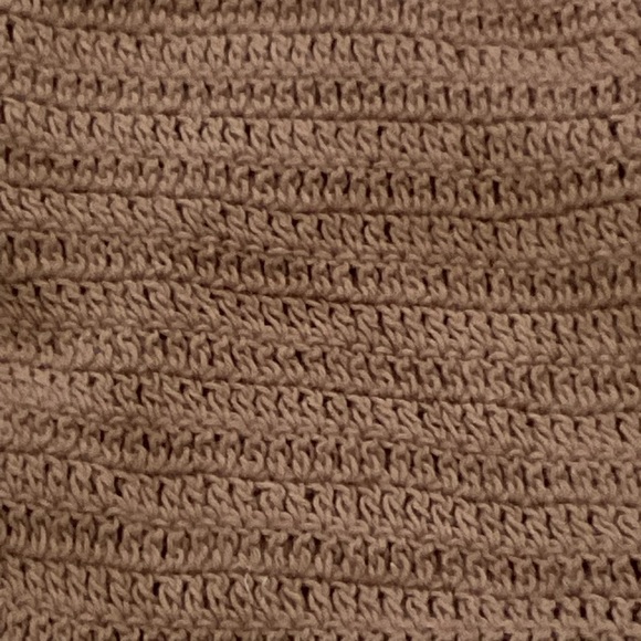 NWT Natural Brown Triangle Crochet Bikini Set with Hipster Pant, Size 6 - Picture 8 of 14